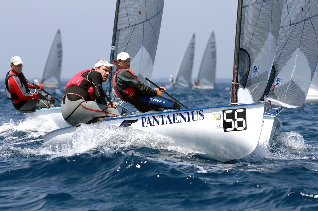 Scarlino Eurofinn 2008 9 May - FRA Guillaume Florent leads the scoreboard © James Taylor